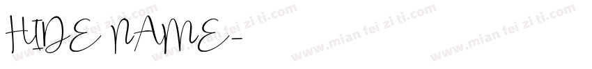 HIDE NAME字体转换